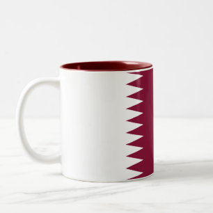 Caneca De Café Em Dois Tons Bandeira do Catar