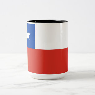 Caneca De Café Em Dois Tons Bandeira do Chile