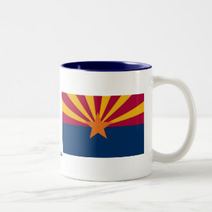 Caneca De Café Em Dois Tons Bandeira do estado da arizona