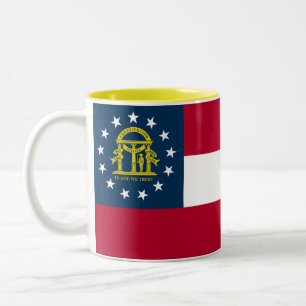 Caneca De Café Em Dois Tons Bandeira do Estado da Geórgia