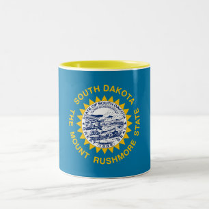 Caneca De Café Em Dois Tons Bandeira do Estado de Dakota do Sul