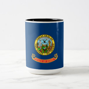 Caneca De Café Em Dois Tons Bandeira do Estado de Idaho