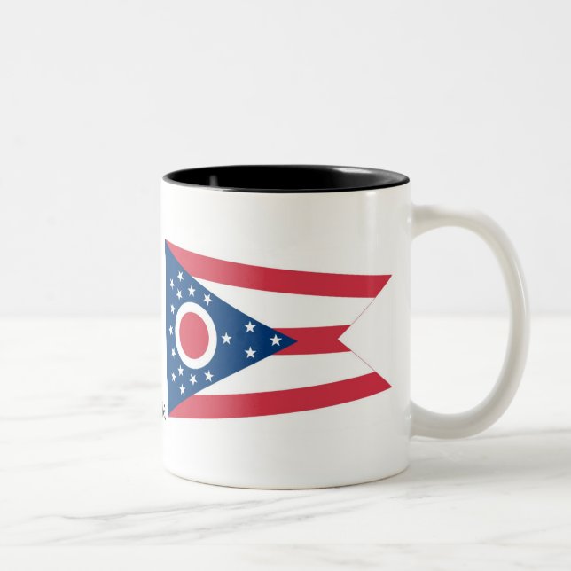 Caneca De Café Em Dois Tons Bandeira do estado de Ohio (Direita)