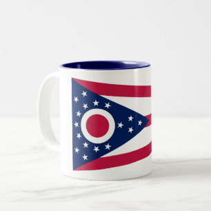 Caneca De Café Em Dois Tons Bandeira do Estado de Ohio