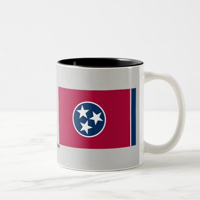 Caneca De Café Em Dois Tons Bandeira do estado de Tennessee (Direita)