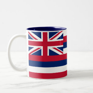 Caneca De Café Em Dois Tons Bandeira do Estado do Havaí