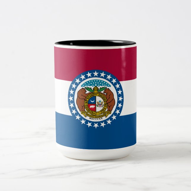 Caneca De Café Em Dois Tons Bandeira do Estado do Missouri (Centro)