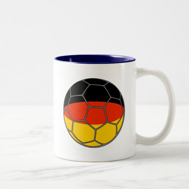 Caneca De Café Em Dois Tons Bandeira do Futball Alemão (Direita)