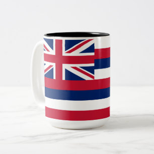 Caneca De Café Em Dois Tons Bandeira do Havaí (Estado dos EUA)