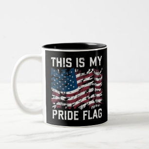 Caneca De Café Em Dois Tons Bandeira do Orgulho Patriota Americano EUA