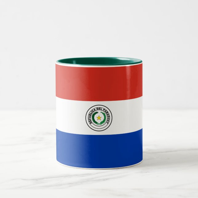 Caneca De Café Em Dois Tons Bandeira do Paraguai (Centro)