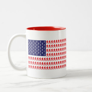 Caneca De Café Em Dois Tons Bandeira do Pé Grande—