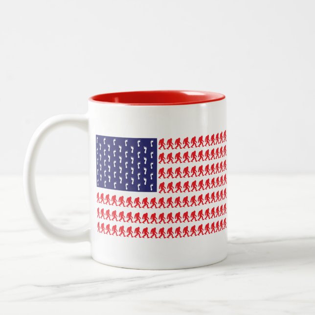 Caneca De Café Em Dois Tons Bandeira do Pé Grande— (Esquerda)