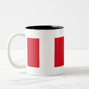 Caneca De Café Em Dois Tons Bandeira do Peru