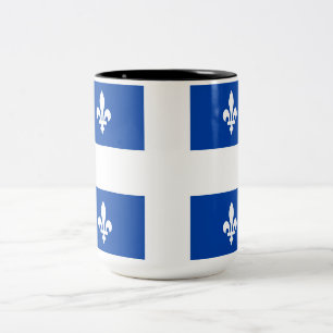 Caneca De Café Em Dois Tons Bandeira do Quebec