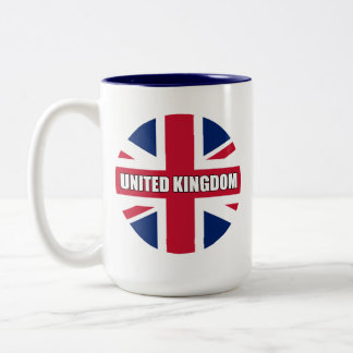 Caneca De Café Em Dois Tons Bandeira do Reino Unido