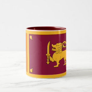 Caneca De Café Em Dois Tons Bandeira do Sri Lanka
