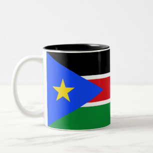 Caneca De Café Em Dois Tons Bandeira do Sudão do Sul