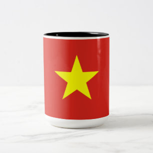 Caneca De Café Em Dois Tons Bandeira do Vietname