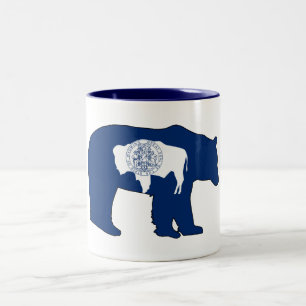 Caneca De Café Em Dois Tons Bandeira do Wyoming