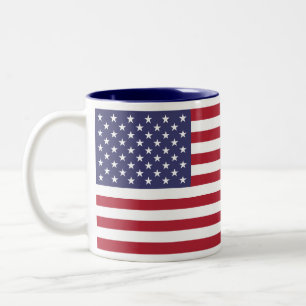 Caneca De Café Em Dois Tons Bandeira dos Estados Unidos