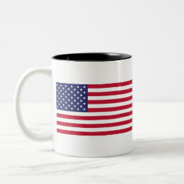Caneca De Café Em Dois Tons Bandeira dos Estados Unidos da América