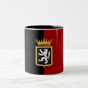Caneca De Café Em Dois Tons Bandeira e casaco de armamento de Valle d'Aosta (I