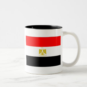 Caneca De Café Em Dois Tons bandeira egípcia