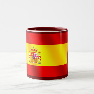 Caneca De Café Em Dois Tons Bandeira espanhola de presentes da espanha para