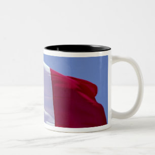 Caneca De Café Em Dois Tons bandeira francesa
