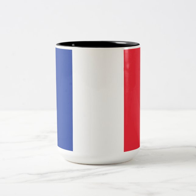 Caneca De Café Em Dois Tons Bandeira francesa (França) (Centro)