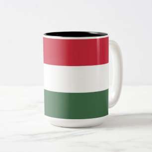 Caneca De Café Em Dois Tons Bandeira Húngara