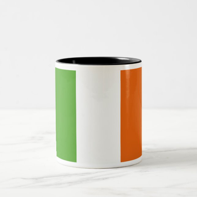 Caneca De Café Em Dois Tons Bandeira Irlandesa (Centro)