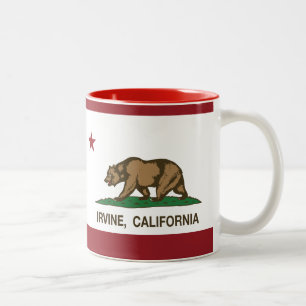 Caneca De Café Em Dois Tons Bandeira Irvine do estado de Californi