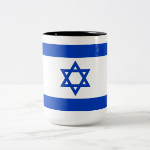 Caneca De Café Em Dois Tons Bandeira israelita (Israel)