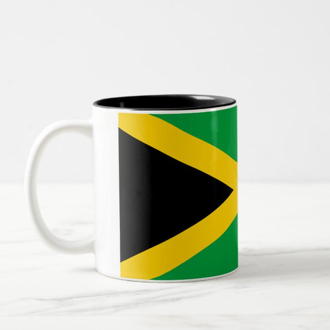 Caneca De Café Em Dois Tons Bandeira jamaicana (Esquerda)