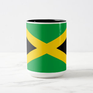 Caneca De Café Em Dois Tons Bandeira jamaicana