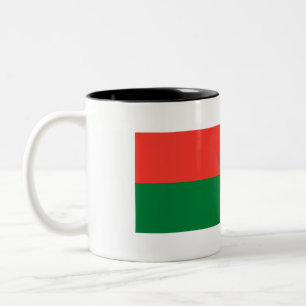 Caneca De Café Em Dois Tons Bandeira Madagáscar
