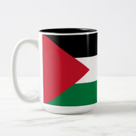 Caneca De Café Em Dois Tons Bandeira Palestiniana (Palestina)