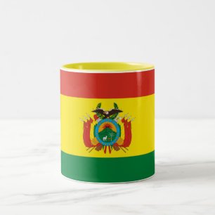 Caneca De Café Em Dois Tons Bandeira Patriótica da Bolívia