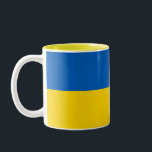 Caneca De Café Em Dois Tons Bandeira Patriótica da Ucrânia<br><div class="desc">Bandeira Patriótica da Ucrânia.</div>