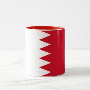 Caneca De Café Em Dois Tons Bandeira Patriótica do Bahrein
