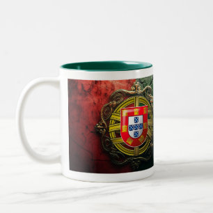 Caneca De Café Em Dois Tons Bandeira Portugal Café