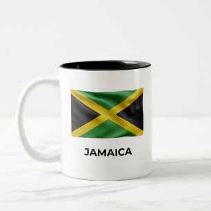 Caneca De Café Em Dois Tons Bandeira Simples da Jamaica Orgulho Diário