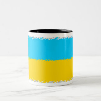 Caneca De Café Em Dois Tons Bandeira ucraniana