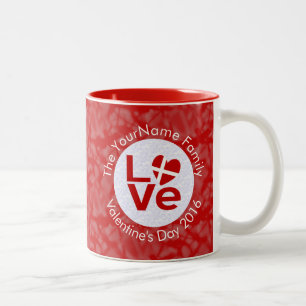 Caneca De Café Em Dois Tons Bandeira Vermelha Dinamarquesa Personalizada LOVE