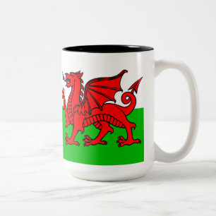 Caneca De Café Em Dois Tons Bandeira Welsh