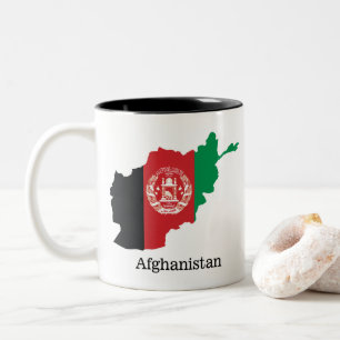 Caneca De Café Em Dois Tons Bandeiras e países Afeganistão