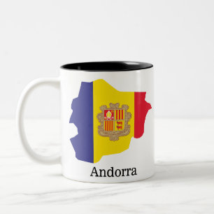 Caneca De Café Em Dois Tons Bandeiras e países Andorra