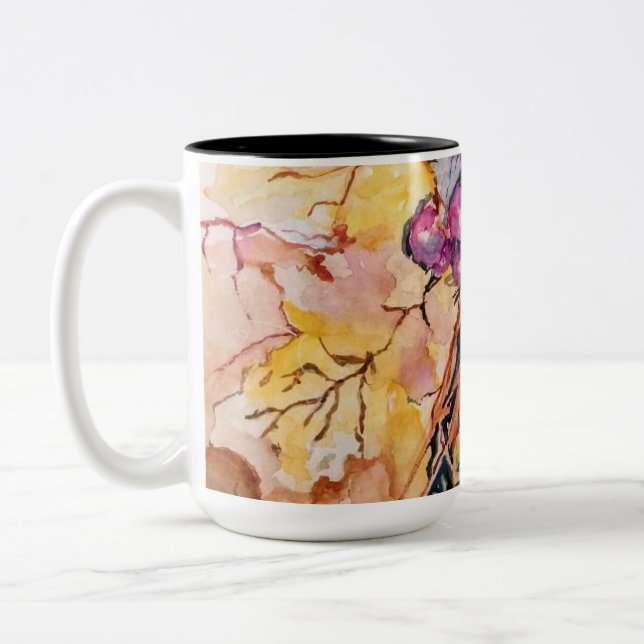 Caneca De Café Em Dois Tons Bando de uva Mug (Esquerda)